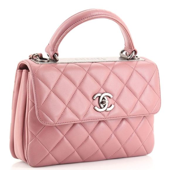 Chanel Trendy CC Top Handle Bag Quilted Lambskin Small Neutral - Picture 2 of 10